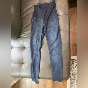 Indigo blue maternity jeans